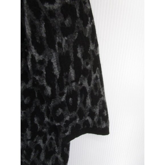 Chiaramente Sweater Medium Wool Open Tunic Cardigan Animal Print - Picture 3 of 11